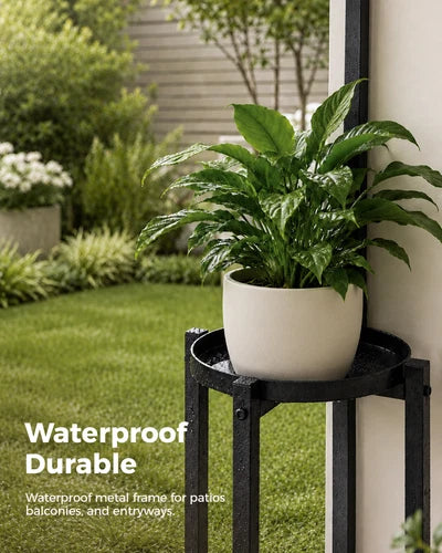 Bamworld Hanging Plant Stand Indoor Corner Tall Plant Shelf Outdoor Black